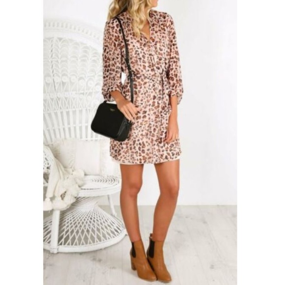 Cooper St Dresses & Skirts - Cooper St Animal Instinct Long Sleeve Mini Dress